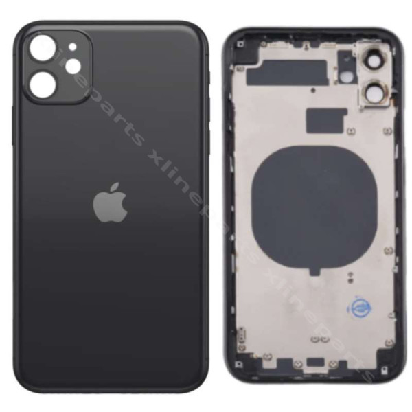 Πίσω μπαταρία μεσαία κάλυμμα φακό Apple iPhone 11 μαύρο