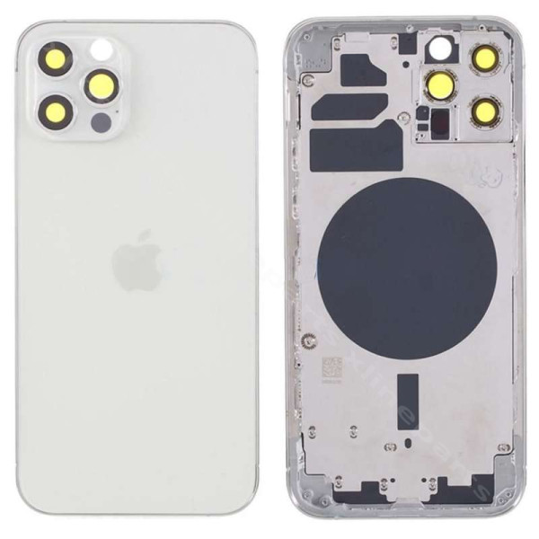 Πίσω μπαταρία μεσαίο κάλυμμα φακό Apple iPhone 12 Pro Max Silver
