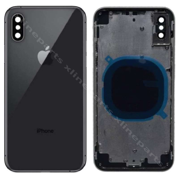 Πίσω μπαταρία μεσαία κάλυμμα φακό Apple iPhone x Gray OEM