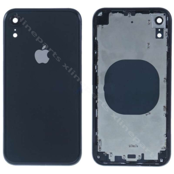 Πίσω μπαταρία μεσαία κάλυμμα φακό Apple iPhone XR Black OEM