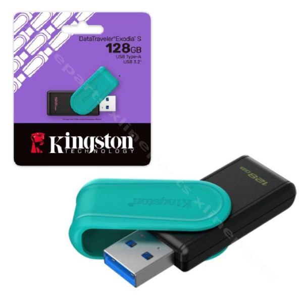 Pen Drive Kingston Exodia S USB 3.2 128GB cyan black