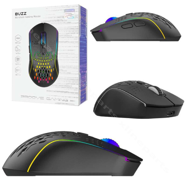 Беспроводная игровая мышь Proove Buzz RGB, черная