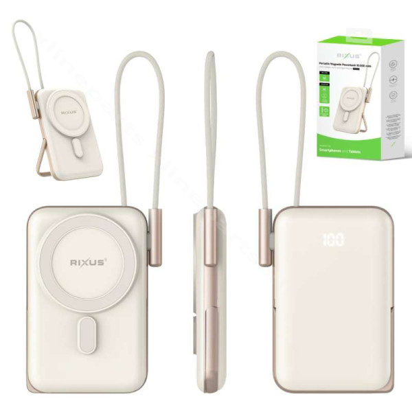 Power Bank Magsafe Stand Digital Rixus RXPB29 USB-C 10000 мАч розовое золото