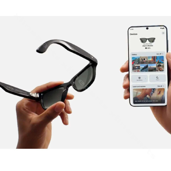 Ray-Ban Meta Skyler Gen 1st Smart Glass with AI 52-20 2F Clear Cerulean Blue Lense γυαλιστερό μαύρο