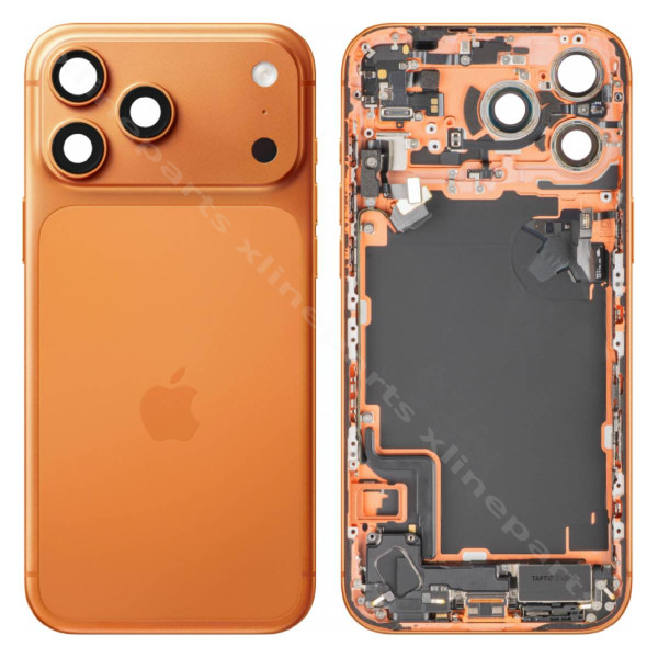Задняя батарея, средняя крышка, объектив с мелкими деталями, Apple iPhone 17 Pro Max, оранжевый OEM