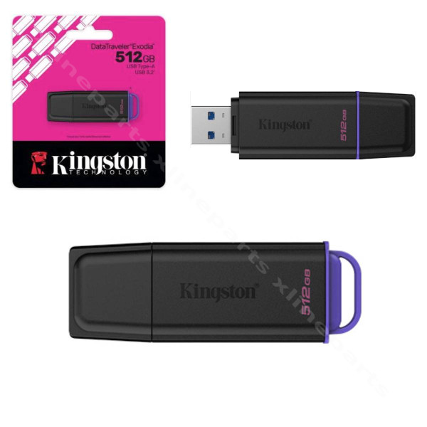 Μονάδα USB Kingston DTXG2 USB 3.2 512GB μαύρο μωβ