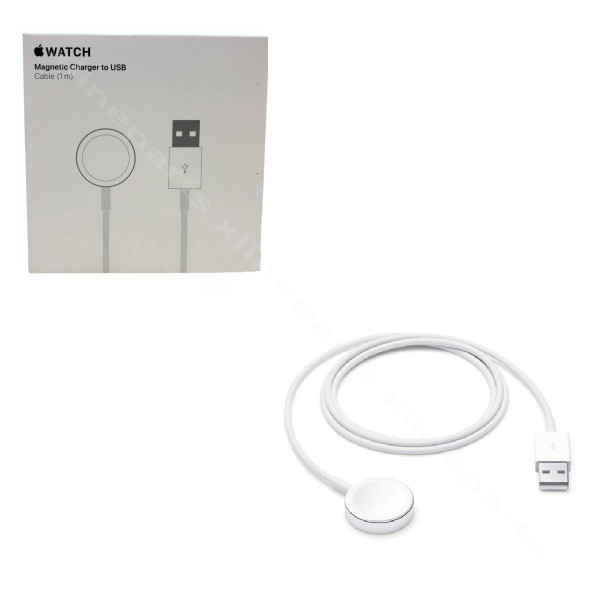Fast Wireless Charger Apple Watch USB 1m white
