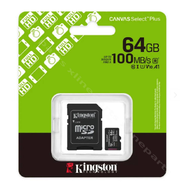 Kingston Micro SD Class 10 64GB (Adapter)