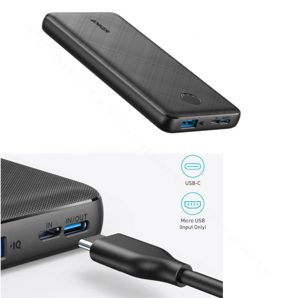 Power Bank Anker A1233 USB / USB-C / Micro USB 10000mAh black