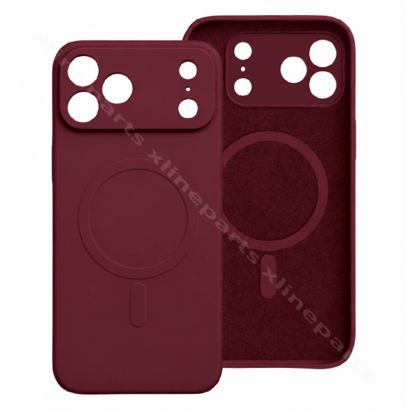 Back Case Silicone Gum Magsafe Apple iPhone 17 Pro Max / 18 Pro Max burgundy